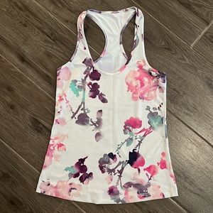 Lululemon Floral Racerback Top Size 4
